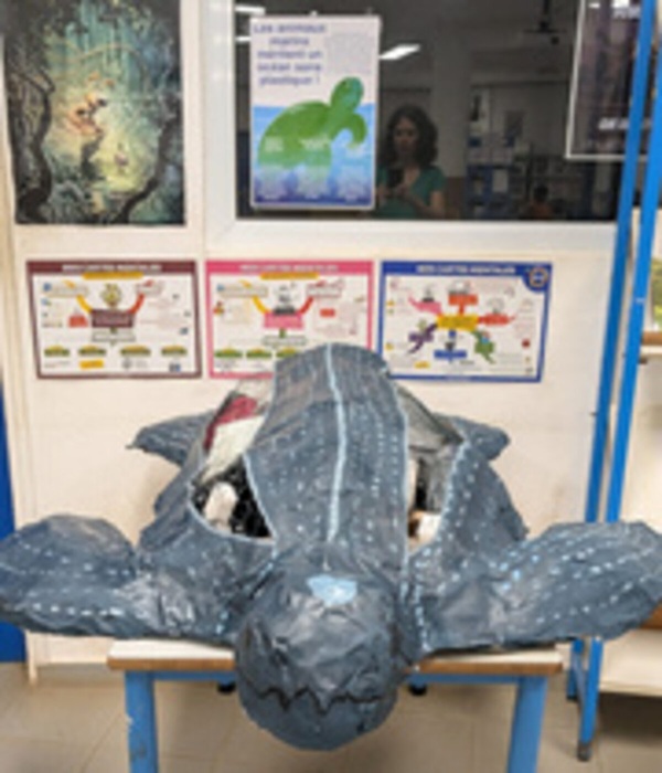 Maquette finale de la tortue luth exposée au CDI
